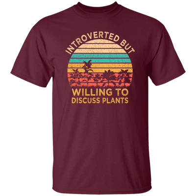 Retro Introverted But Willing To Discuss Plants Gift Unisex T-Shirt