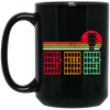 Retro Dad Guitar Gift, Chords Lover, Dad Love Guitar Black Mug