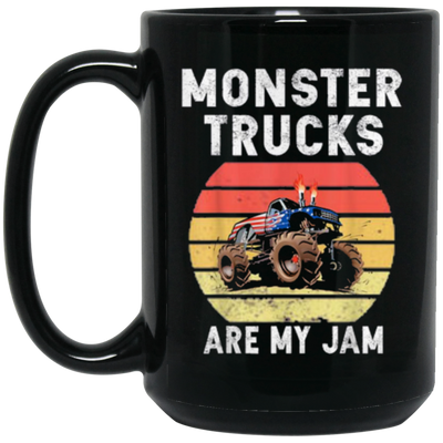 Vintage Monster Truck Are My Jam Retro Sunset Cool