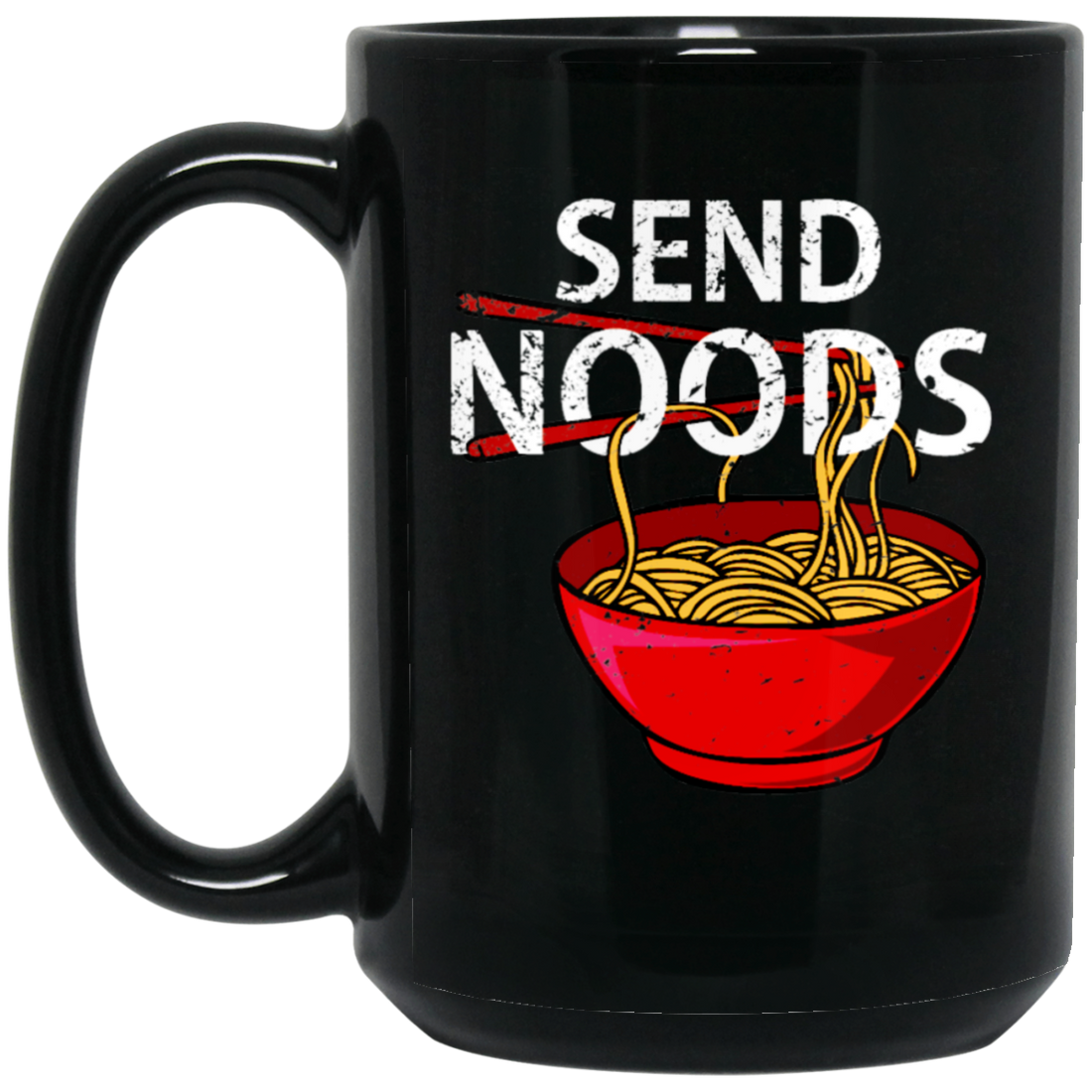 Ramen Send Noodle, Japan Ramen Black Mug