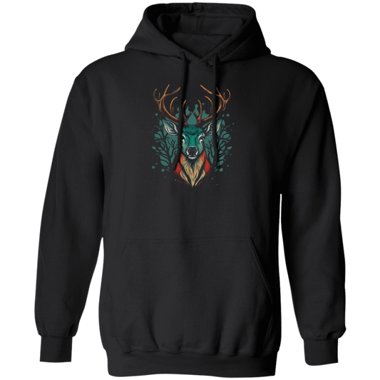 A Deer Head, Love Deer Gift, Deer Head Love Gift, Best Of Deer Retro Pullover Hoodie