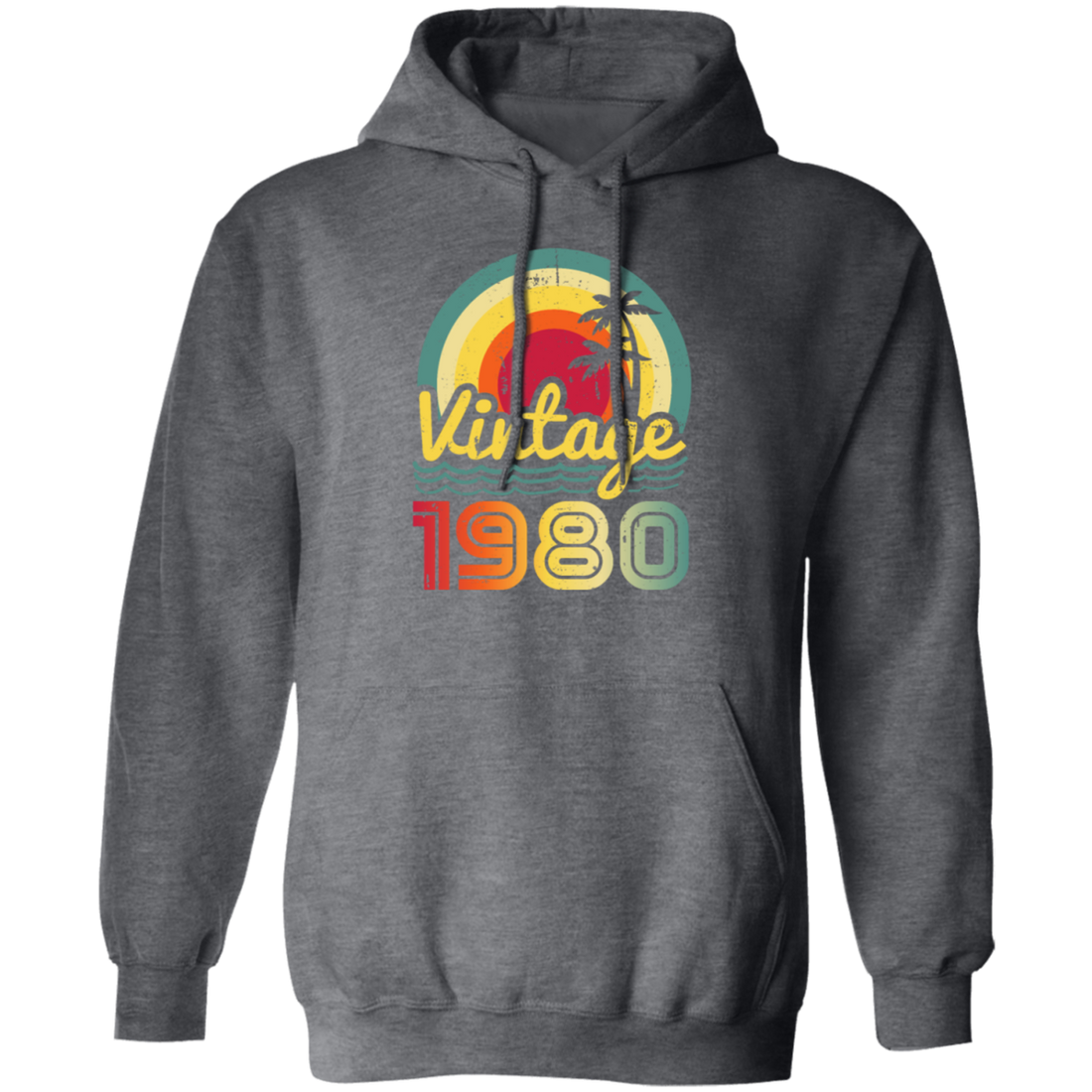 Love 1980 Gift, Retro 1980 Gift, Vintage 1980 Gift, 1980 Birthday Gift, Hawaii Lover Gift Pullover Hoodie