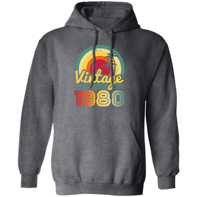 Love 1980 Gift, Retro 1980 Gift, Vintage 1980 Gift, 1980 Birthday Gift, Hawaii Lover Gift Pullover Hoodie