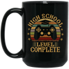 Retro High School Level Complete Gamer Graduation 2020 Black Mug