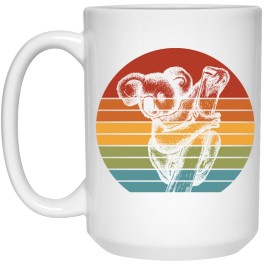 Koalas Feed Almost Exclusively On The Leaves And Bark Of Eucalyptus Vintage White Mug