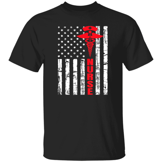 Patriotic American USA Flag Registered Nurse Unisex T-Shirt