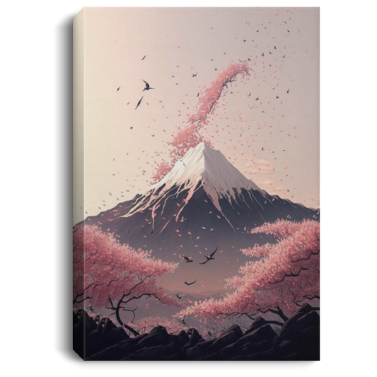 Cherry Blossoms Fly All Over Mount Fuji, Japan, Mount Fuji, Cherry Blossoms