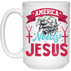 Eagle Icon, American Needs Jesus, American Eagle, Jesus Love Gift White Mug