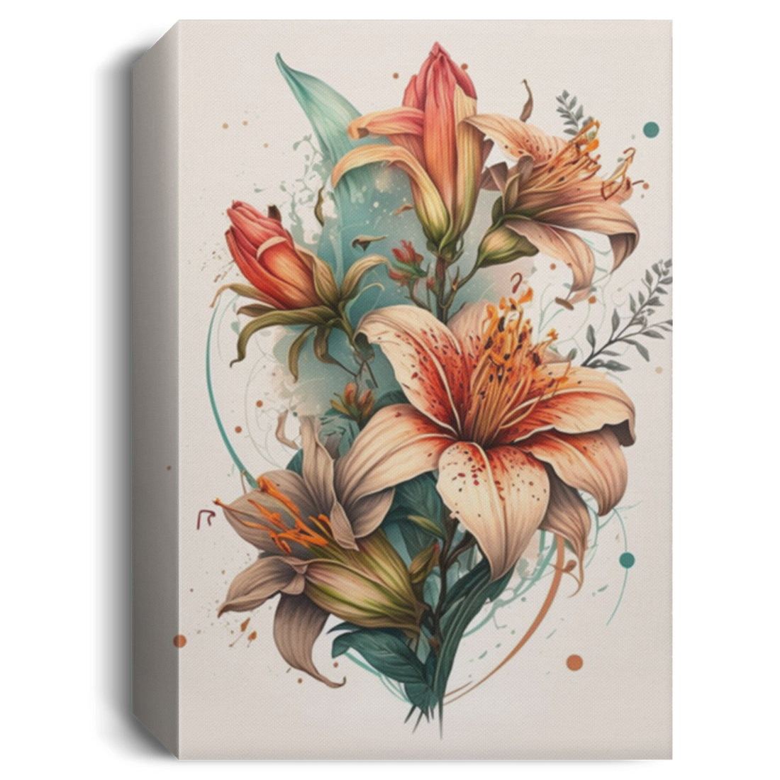 Love Lily, Lily Poster Retro Style, Best Of Lily, Vintage Flower Gift Canvas