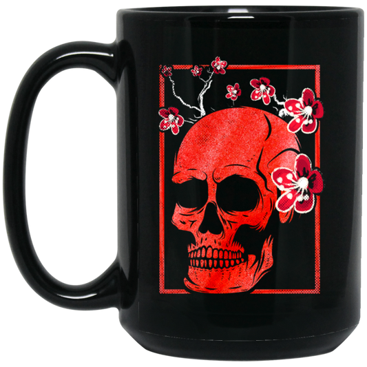 Japanese Demon Art Face Skull Devil Oni Harajuku Black Mug