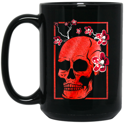 Japanese Demon Art Face Skull Devil Oni Harajuku Black Mug