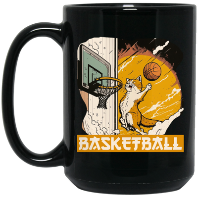 Basketball Cat Lover Cartoon Cat Love Sport