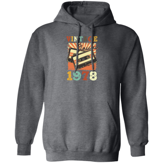 Vintage 1978, Birthday 1978 Retro, Classic Birthday Gift, Best Of 1978 Pullover Hoodie