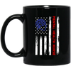 American Flag, Mental Health Nurse, American Psych Nurse, Love Nurse Gift Black Mug