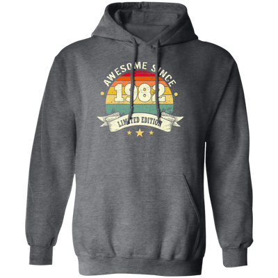 Retro 1982 Birthday Gift, Awesome Since 1982 Pullover Hoodie