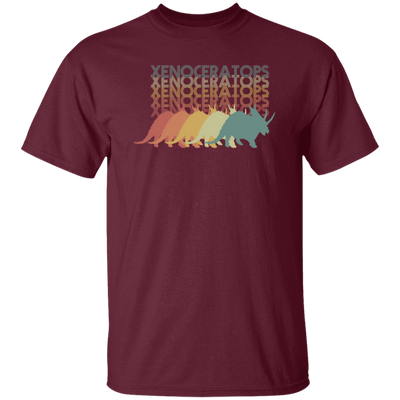 Retro Xenoceratops Silhouettes, Vintage Dinosaurs