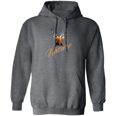 Nature Deer Head Outdoor Forest Sunset Deer Pullover Hoodie