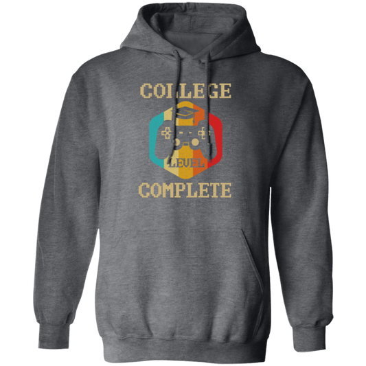 Retro College Level Complete Gamer Graduation Pullover Hoodie