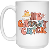 Love Chicken Gift, One Groovy Chick, Retro Chicken, Easter Gift Love White Mug