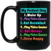 Perfect Day Is Play Video Games Black Mug