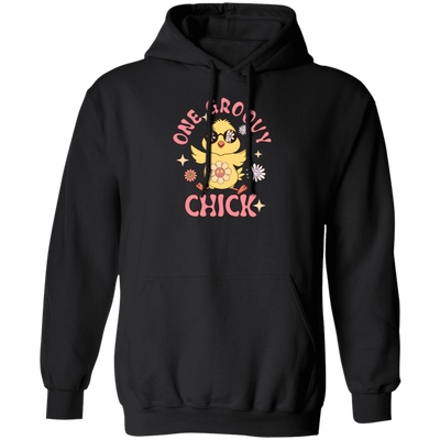 Easter Gift, Chick Love Gift, Chicken Lover, One Groovy Chick Gift, Retro Style Pullover Hoodie