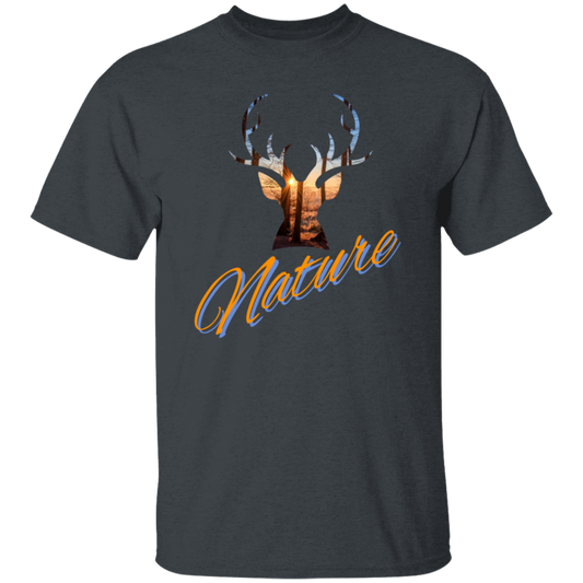 Nature Deer Head Outdoor Forest Sunset Deer Unisex T-Shirt