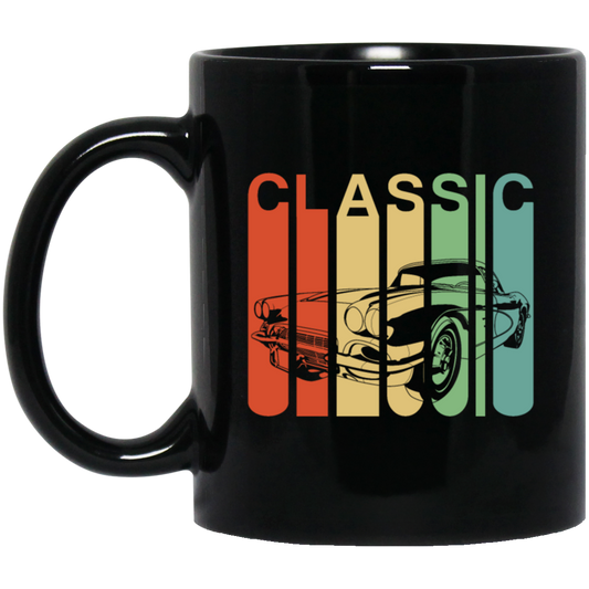 Muscle Car Vintage Car Gift Classic Car American Car Lover Black Mug