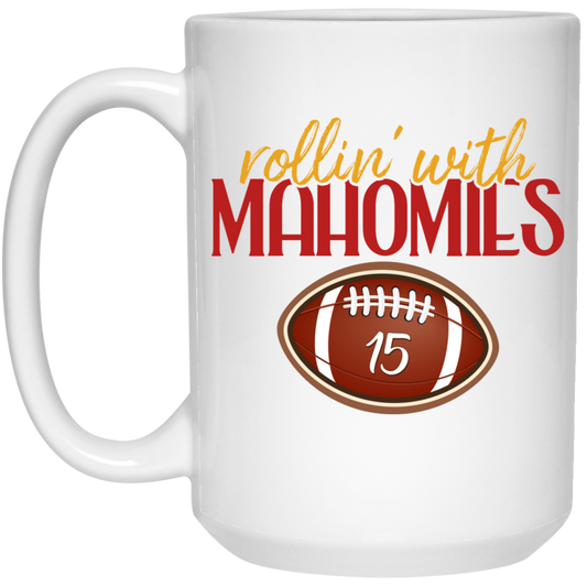 Rollin With Mahomies, Love Rugby Sport, My Love Is Mahomies White Mug