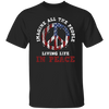 American Flag, Imagine All The People Living Life In Peace, Retro Peace Unisex T-Shirt