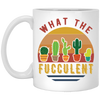 Retro What The Fucculent Succulents Cactus Plants