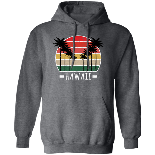 Retro Vintage Palm Trees Hawaii, Surfing