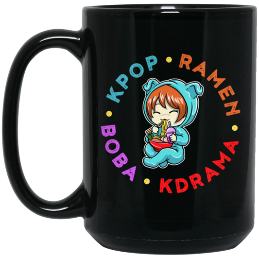 Korean Love Gift, Kpop Ramen Kdrama Boba, Cute Korean Chibi