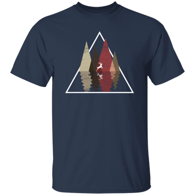 Forest Trees Triangle Deer In The Forest Stag Unisex T-Shirt