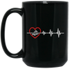 Pizza Lover, Best Food Is Pizza, Pizza Heartbeat, Love Pizza, Pizza And Heartbeat Black Mug