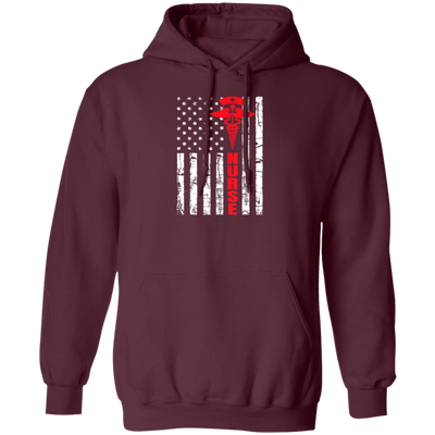 Patriotic American USA Flag Registered Nurse Pullover Hoodie