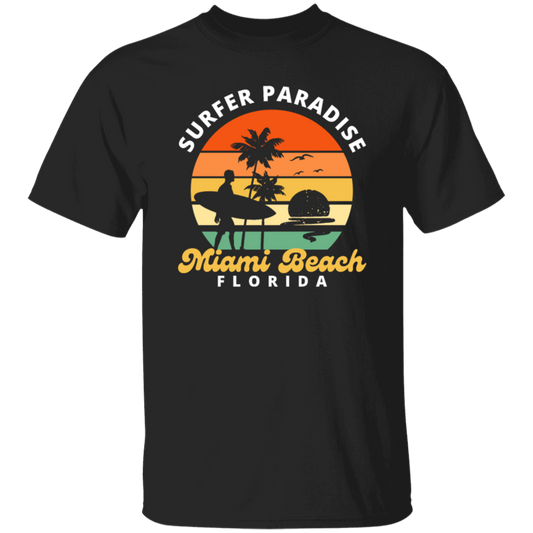 Miami Beach Lover, Surfer Paradise Retro Style, Miami Beach Florida Unisex T-Shirt