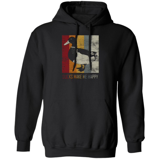 Special Duck The Ducks Make Me Happy Retro Pullover Hoodie