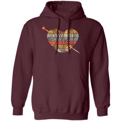 Knit A Heart, Knitting Crochet For My Love, Knitter Lover, Best Knit Ever Pullover Hoodie