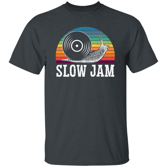 Vinyl Snail, Slow Jam Vinyl, Record Album Music Lover, Love Snail, Retro Vinyl Unisex T-Shirt