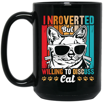 Retro Cat Introverted, But Willing To Discuss Cat Vintage