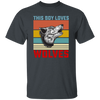 Retro Wolves Lover, This Boy Loves Wolves, Wolves Best Vintage Gift Unisex T-Shirt