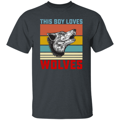 Retro Wolves Lover, This Boy Loves Wolves, Wolves Best Vintage Gift Unisex T-Shirt