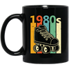 Retro 80s Roller, Vintage Roller Skating, Skate Lover Black Mug