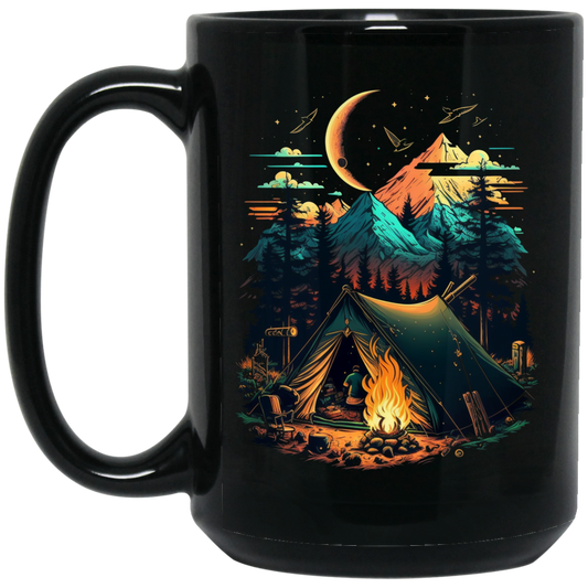 Camping Love Gift, Best Campfire Lover, Camper Gift, Reality Camping Black Mug