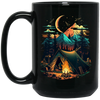 Camping Love Gift, Best Campfire Lover, Camper Gift, Reality Camping Black Mug