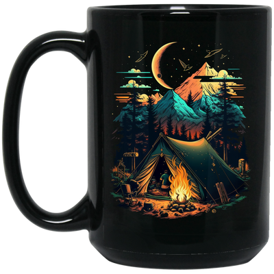 Camping Love Gift, Best Campfire Lover, Camper Gift, Reality Camping Black Mug