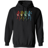 Color Splash, Retro Rainbow Color Dancing Skeletons Banjos