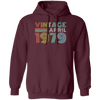 Birthday Gift Vintage April 1979 Forty Years Pullover Hoodie