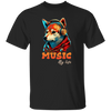 Fox Love Music, Handsome Foxe Wear A Headphone, Music Lover, Music Is My Life Unisex T-Shirt