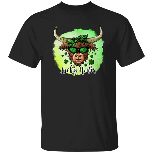 Bull Head Gift, Patricks Cow Lover, Lucky Heifer Gift, Bull And Shamrock Unisex T-Shirt